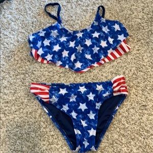 Justice Sz 10 2-piece swim suit